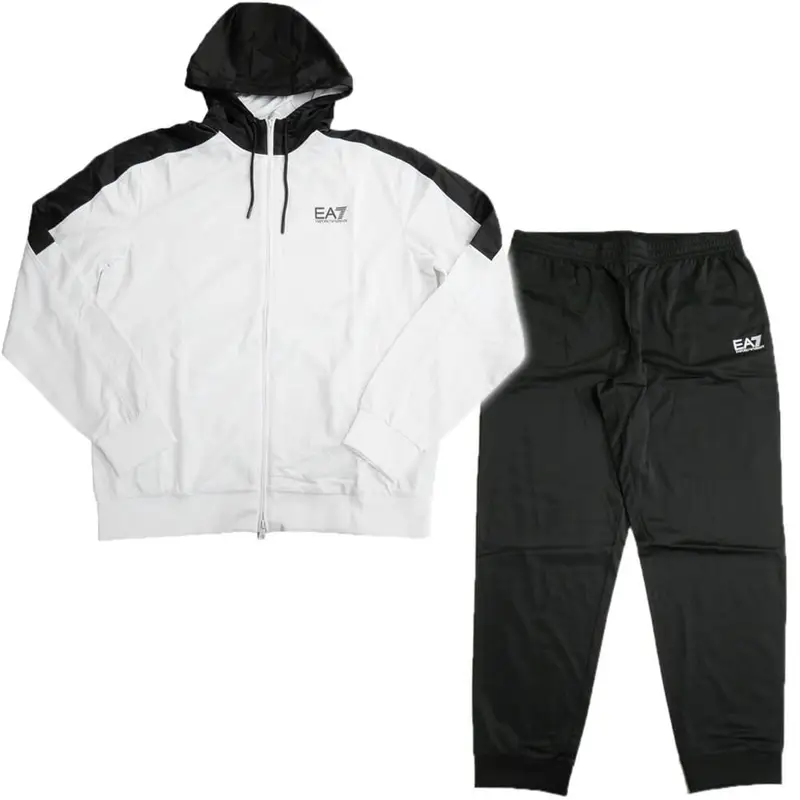 Felpa EA7 Setup 6DPV70 PJHCZ Bianco x Nero 3XL [Emporio Armani] Uomo [Articolo]