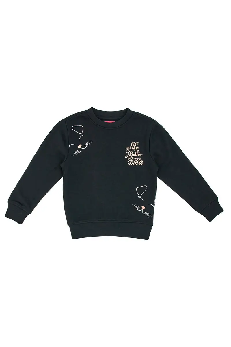 Felpa Felpata Grazie Mamma 04071 Nero