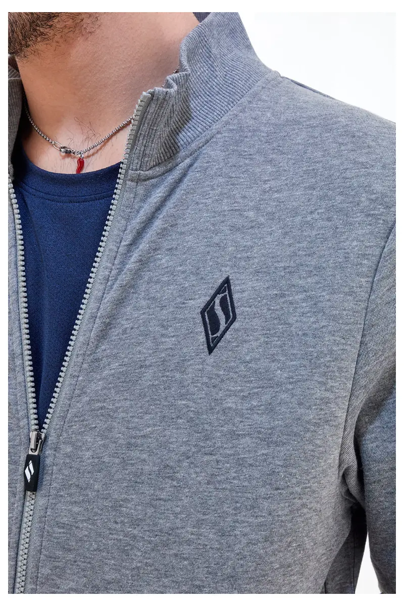 Felpa Garzata Skechers The Hoodler Hoodie Go Walk Grigia miniatura 2