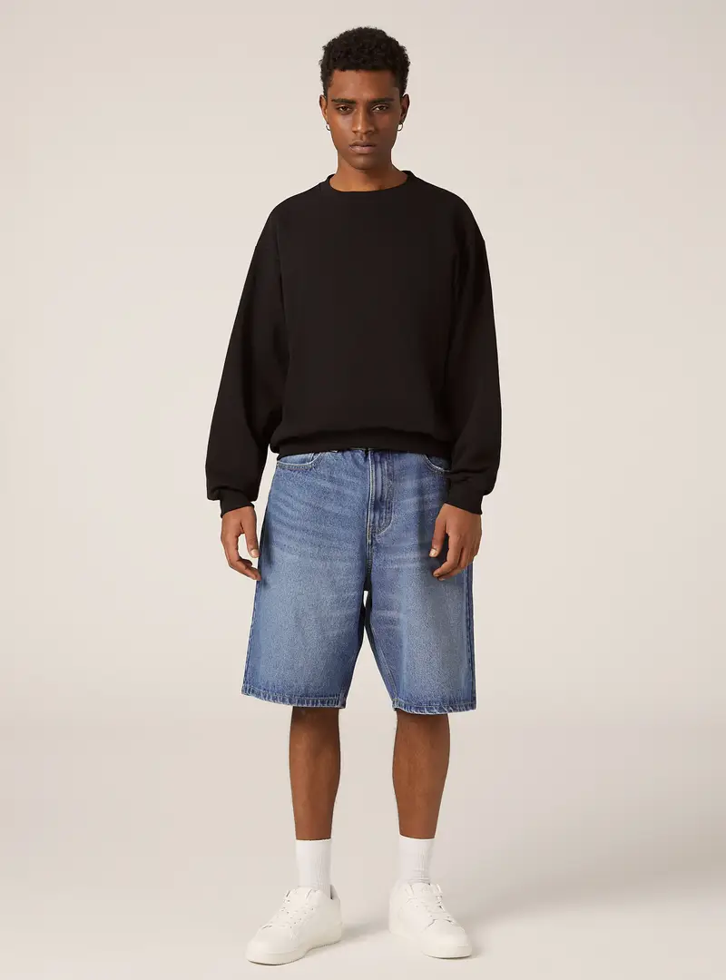 Felpa girocollo boxy fit