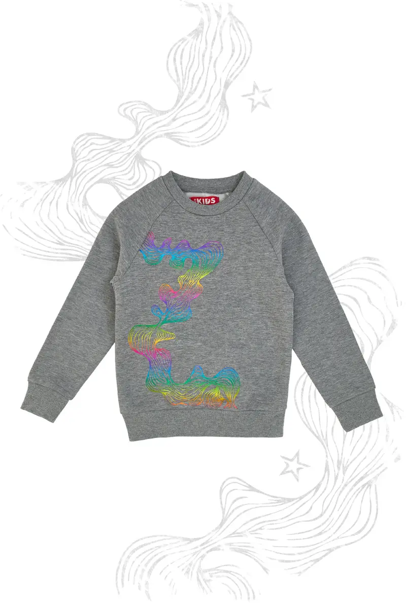 Felpa Girocollo con Stampa Olografica PITT KIDS 6032