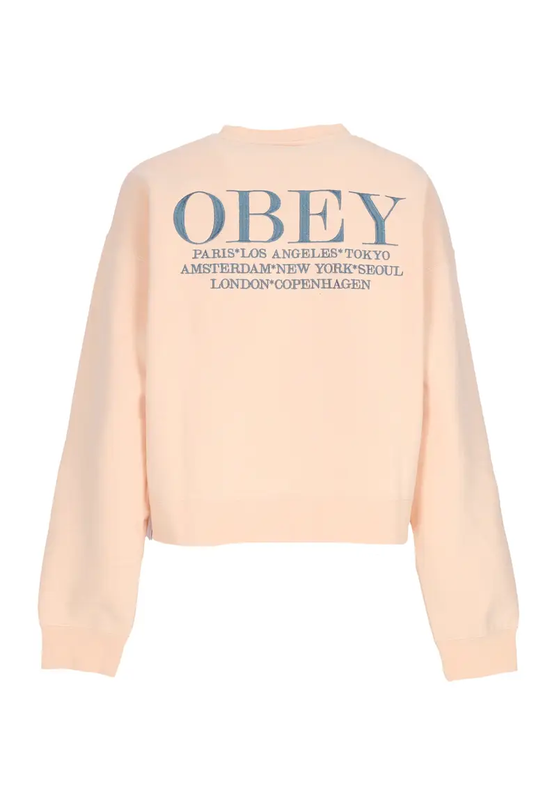 Felpa Girocollo Donna W Cities Crew Peach Parfait