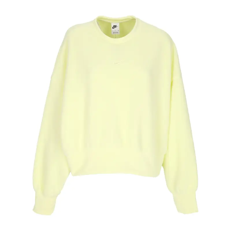Felpa Girocollo Donna W Sportswear Plush Mod Crop Crewneck Luminous Green/luminous Green