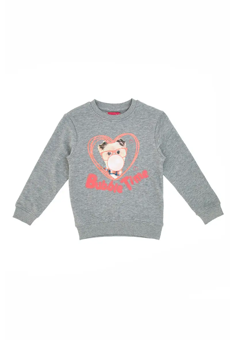 Felpa Girocollo Grazie Mamma 2052 Grigia