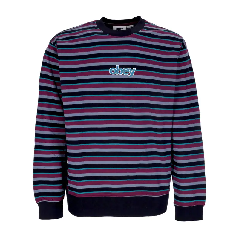 Felpa Girocollo Uomo Anden Stripe Crew Specialty Fleece Black Multi
