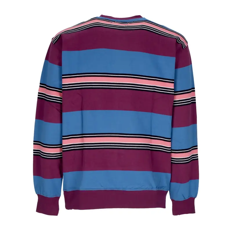 Felpa Girocollo Uomo Ender Stripe Crew Specialty Fleece Beetroot Multi