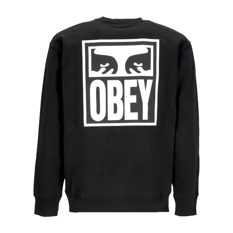 Felpa Girocollo Uomo Eyes Icon Crew Premium Fleece Black