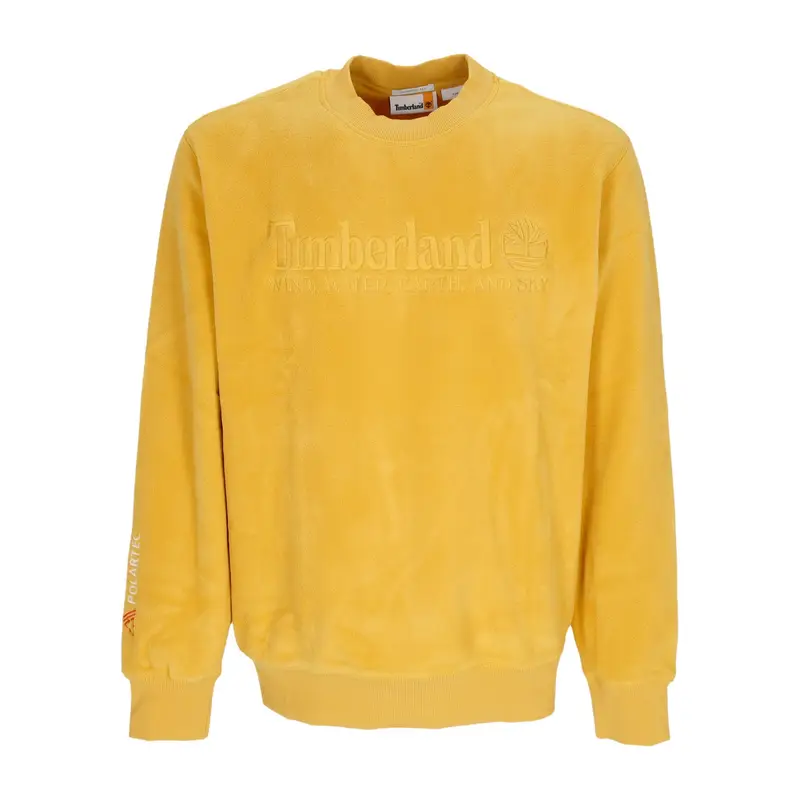 Felpa Girocollo Uomo Linear Logo Crewneck Mineral Yellow
