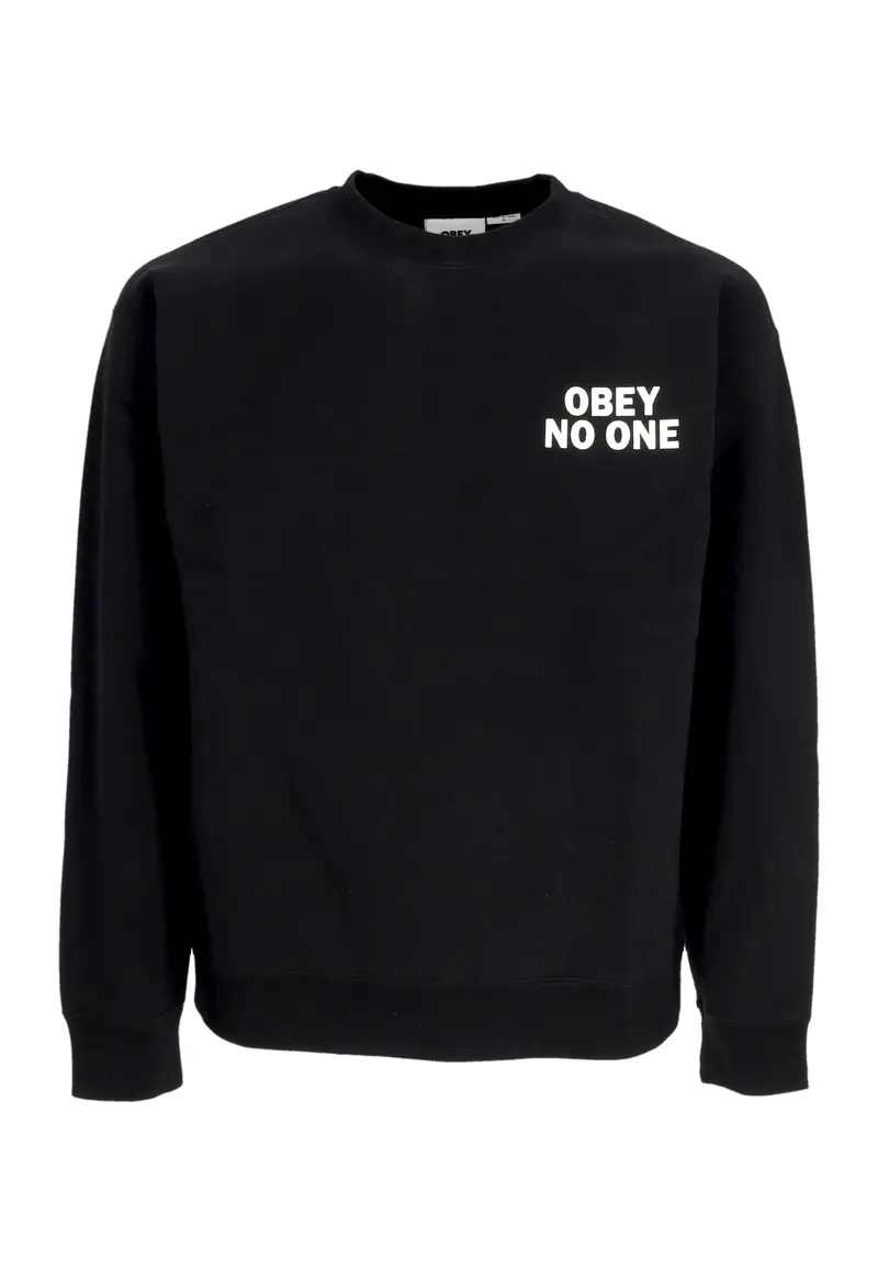Felpa Girocollo Uomo No One Fleece Black