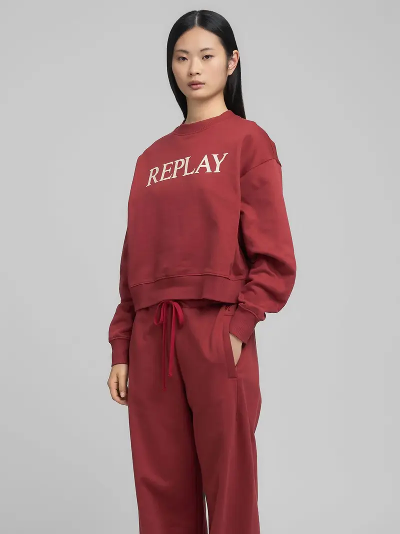 Felpa In Cotone Con Lettering