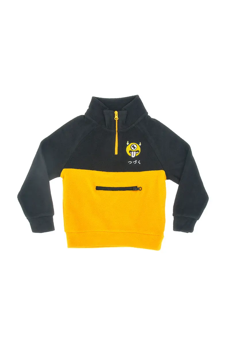 Felpa in Pile Giallo e Nero PITT KIDS 6027 miniatura 2