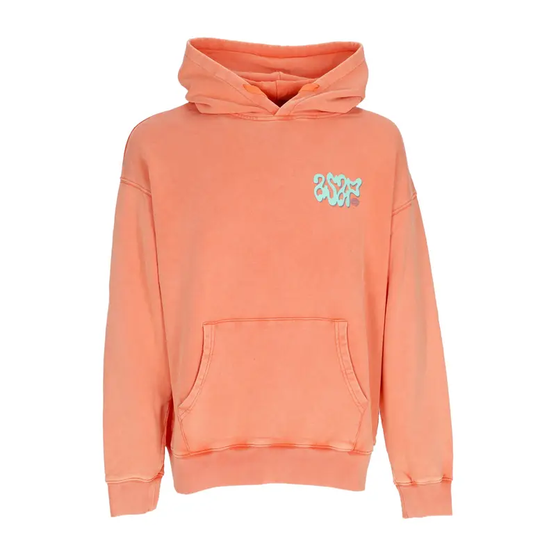 Felpa Leggera Cappuccio Uomo Asap Hoodie Washed Coral