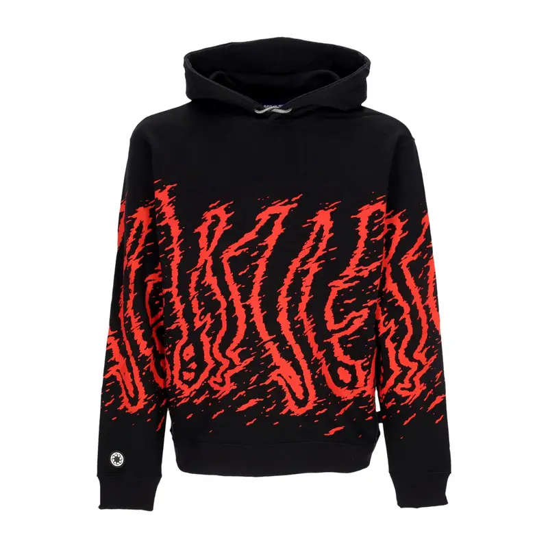 Felpa Leggera Cappuccio Uomo Fast Hoodie Black/red
