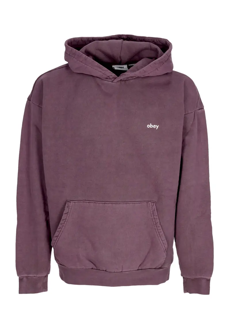 Felpa Leggera Cappuccio Uomo Lowercase Pigment Hoodie Fleece Pigment Plum Perfect