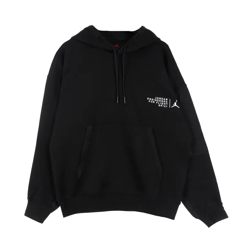 Felpa Leggera Cappuccio Uomo Michael Jordan  23 Engineered Fleece Pullover Hoody Black/white