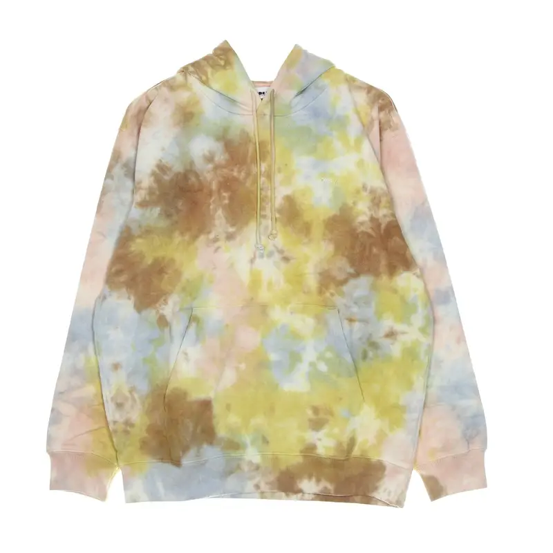 Felpa Leggera Cappuccio Uomo Mini Bold Recycled Tie Dye Hood Specialty Fleece Toffee Multi