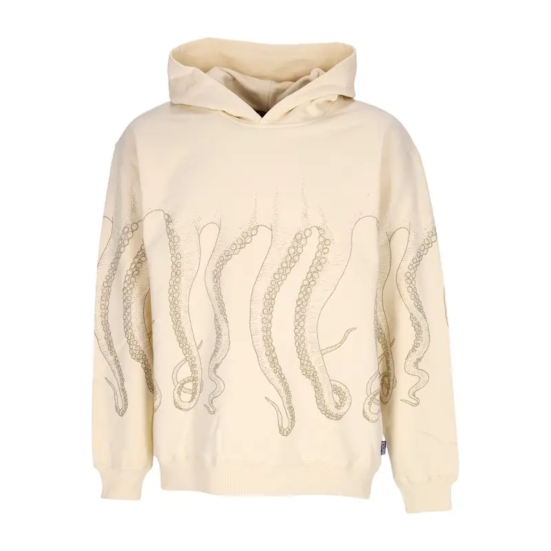 Felpa Leggera Cappuccio Uomo Outline Hoodie Cream