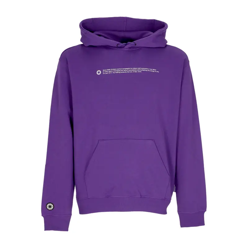 Felpa Leggera Cappuccio Uomo Outline Logo Hoodie Purple