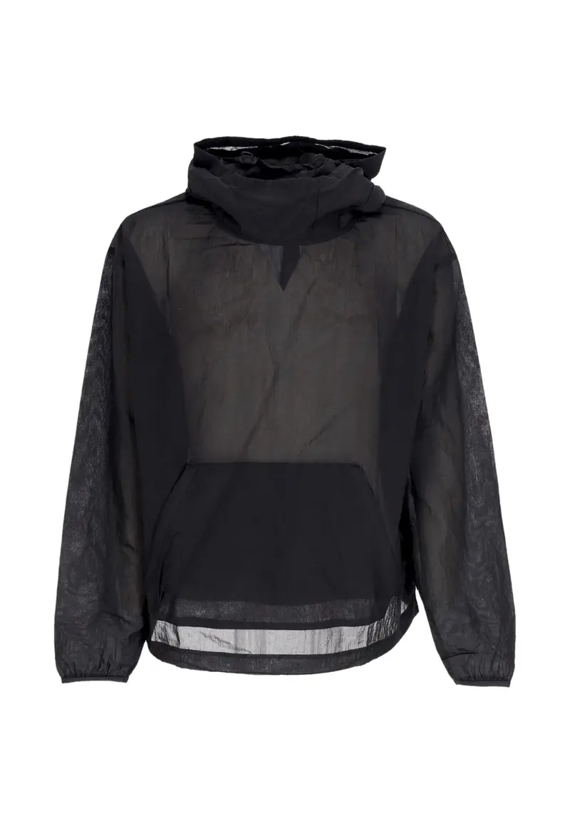 Felpa Leggera Cappuccio Uomo Sportswear Tech Pack Woven Mesh Hoodie Black/black