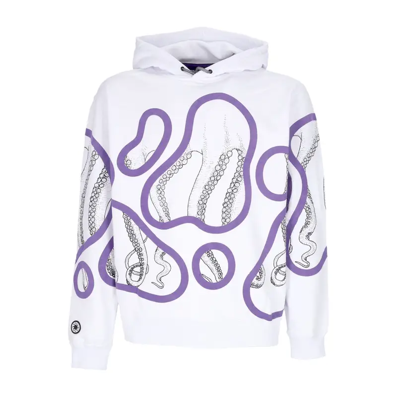Felpa Leggera Cappuccio Uomo Stained Hoodie White