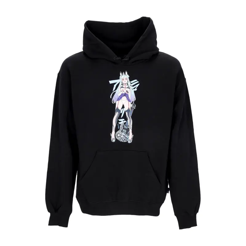 Felpa Leggera Cappuccio Uomo Zebra Idol Hoodie Black