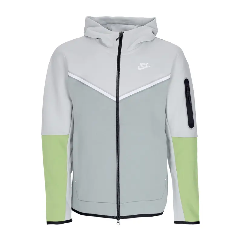 Felpa Leggera Cappuccio Zip Uomo Sportswear Tech Fleece Hoodie Light Silver/dusty Sage/white