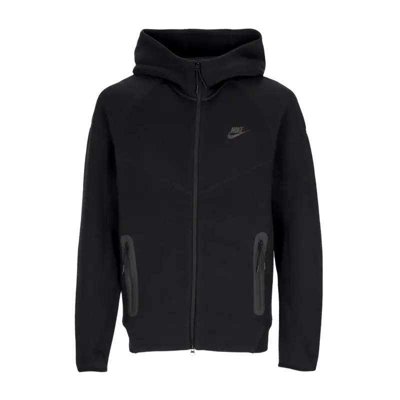 Felpa Leggera Cappuccio Zip Uomo Tech Fleece Full-zip Windrunner Hoodie Black/black
