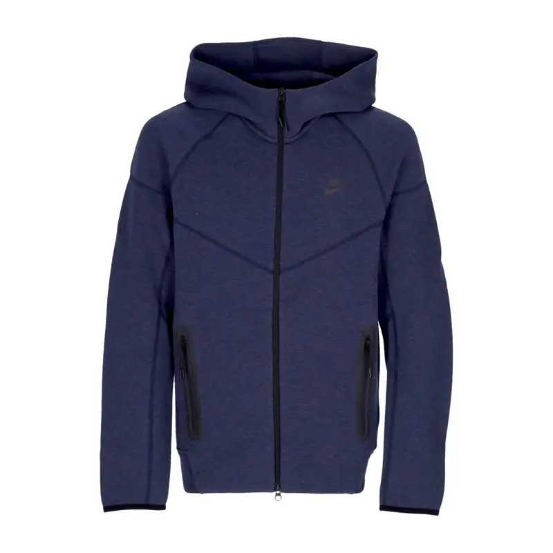 Felpa Leggera Cappuccio Zip Uomo Tech Fleece Full-zip Windrunner Hoodie Obsidian Heather/black