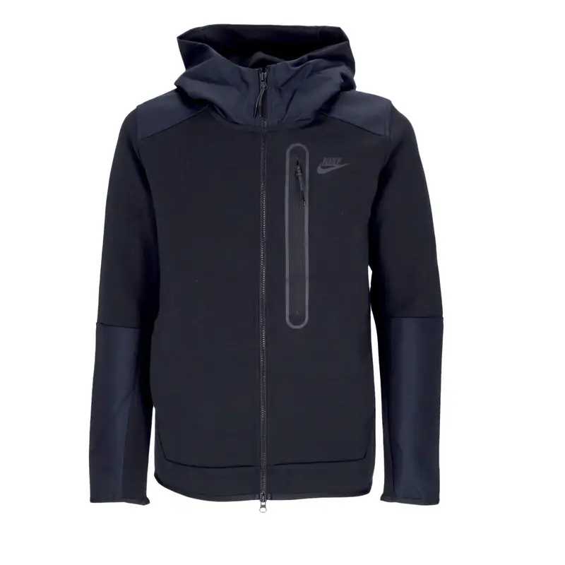 Felpa Leggera Cappuccio Zip Uomo Tech Fleece Overlay Full Zip Black/black/black