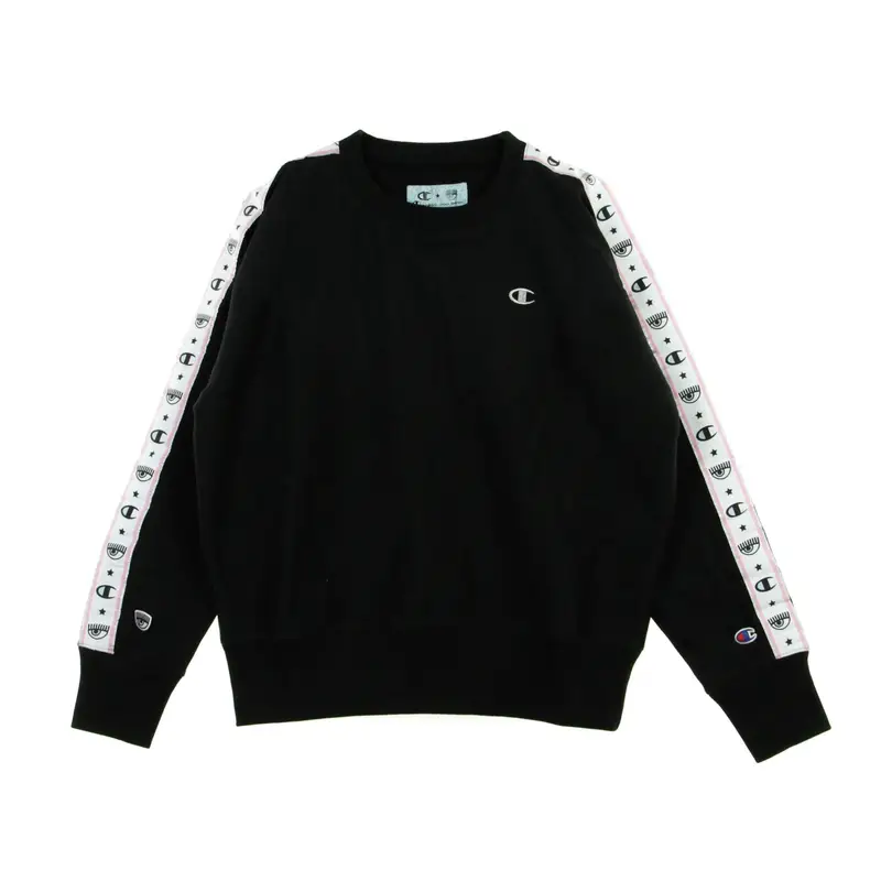 Felpa Leggera Girocollo Corta Donna Crewneck Sweat X Chiara Ferragni Kk001 Nbk