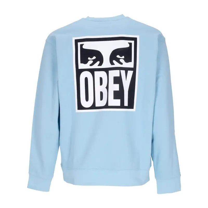 Felpa Leggera Girocollo Uomo Eyes Icon 2 Crew Premium  French Terry Sky Blue
