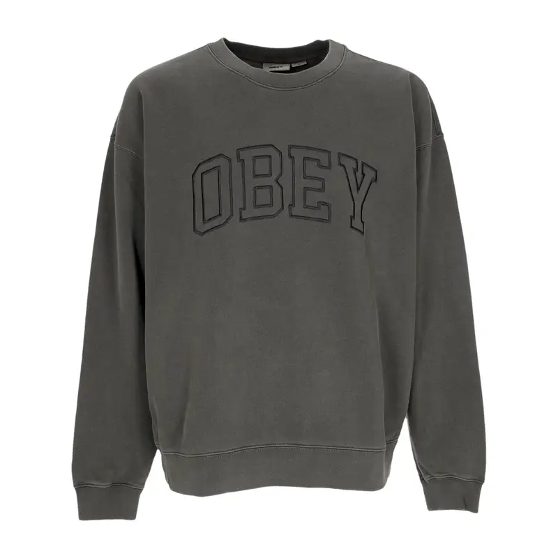 Felpa Leggera Girocollo Uomo Pigment Collegiate Extra Heavy Crew Fleece Pigment Pirate Black
