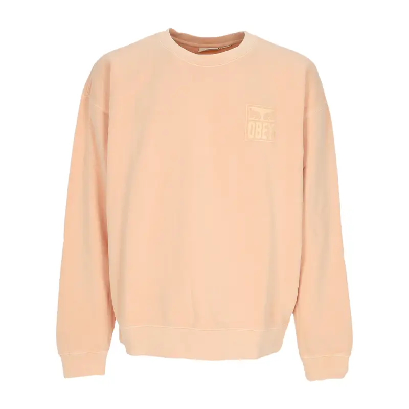 Felpa Leggera Girocollo Uomo Pigment Eyes Icon Extra Heavy Crew Pigment Peach Parfait