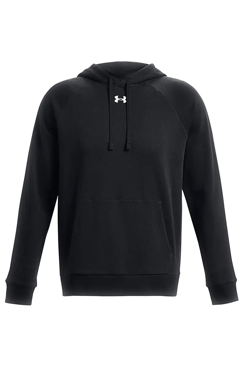 Felpa Nera Con Cappuccio Under Armour Rival Fleece Hoodie
