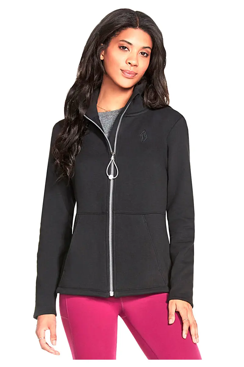 Felpa Nera Con Cerniera SKECHERS GO SNUGGLE Jacket