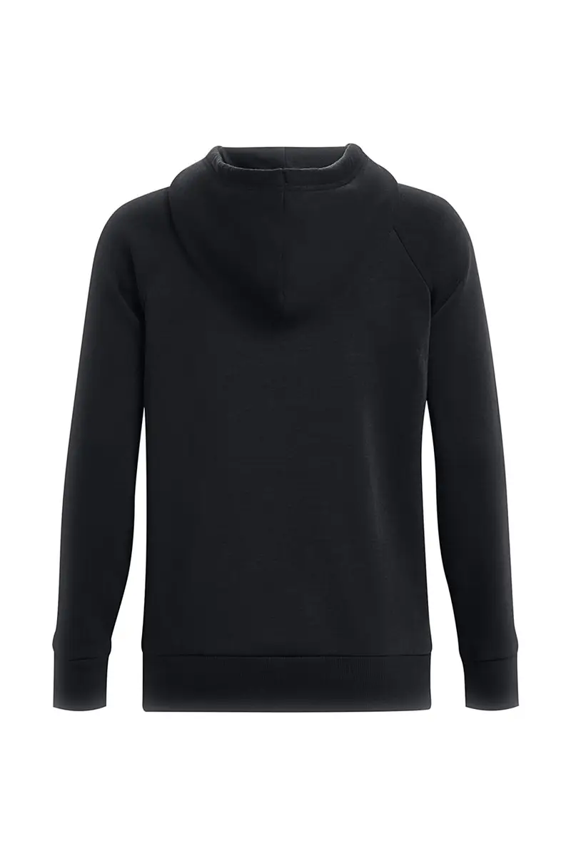 Felpa Nera Girocollo Con Cappuccio Under Armour Rival Fleece Big Logo miniatura 3