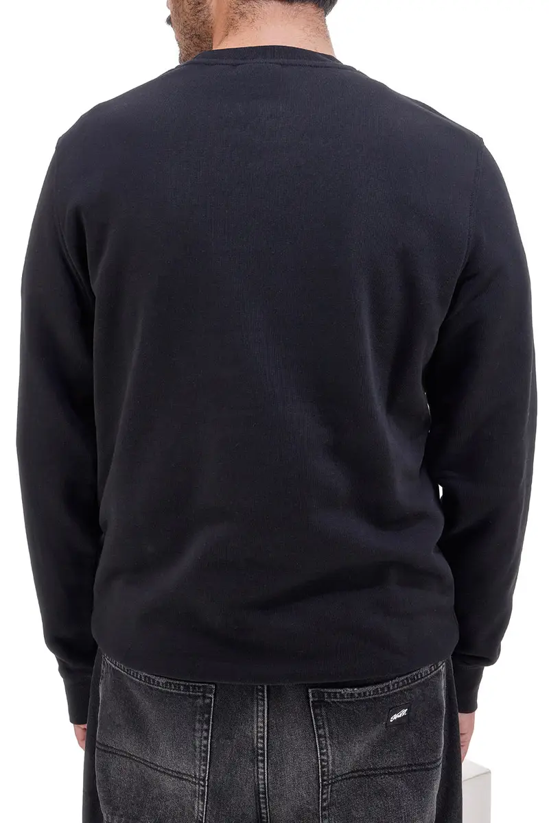 Felpa Nera Girocollo Con Logo Vans Crew-B miniatura 3