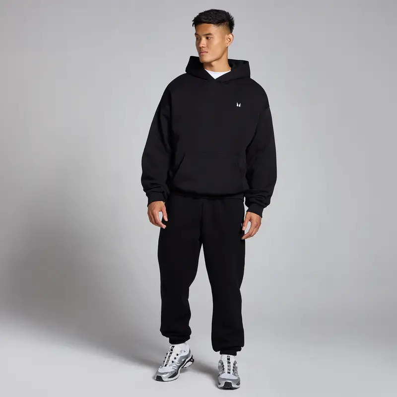 Felpa oversize con cappuccio MP Rest Day da uomo - Nero slavato - XS miniatura 2