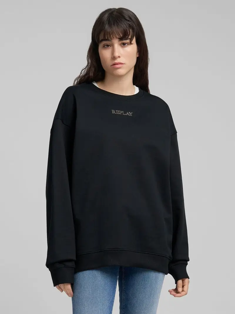 Felpa Oversize In Cotone