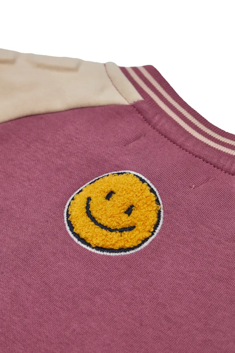 Felpa Panna e Rosa con Cerniera Centrale PITT KIDS 6018 miniatura 2