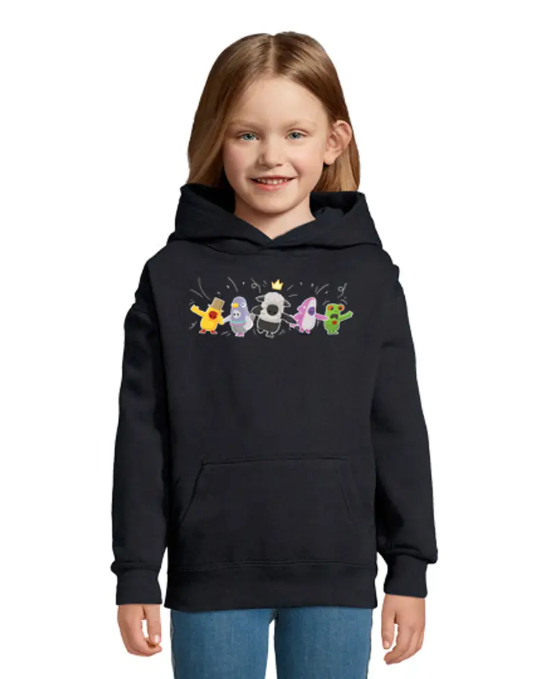 Felpa per bambini con cappuccio amici che cadono