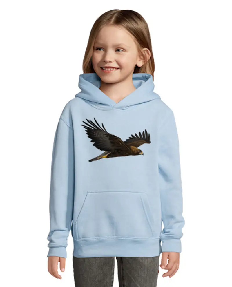 Felpa per bambini con cappuccio aquila reale