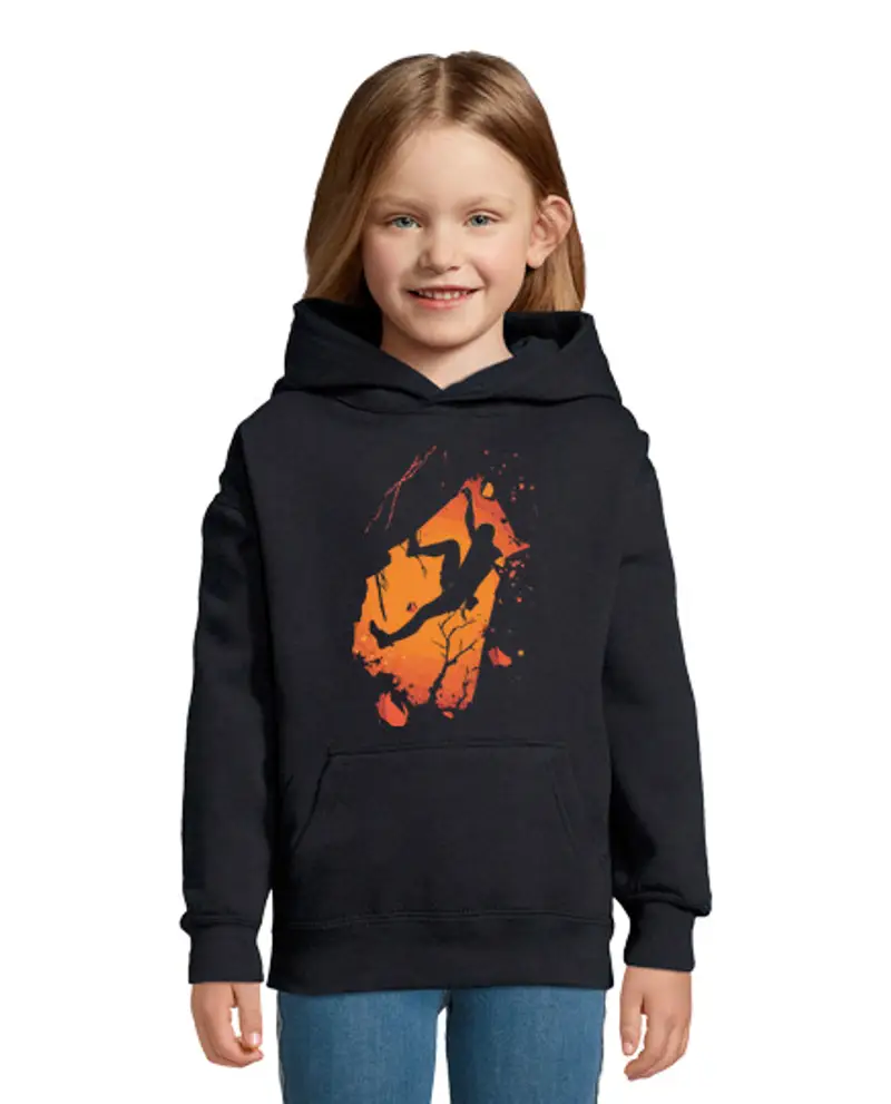Felpa per bambini con cappuccio arrampicata