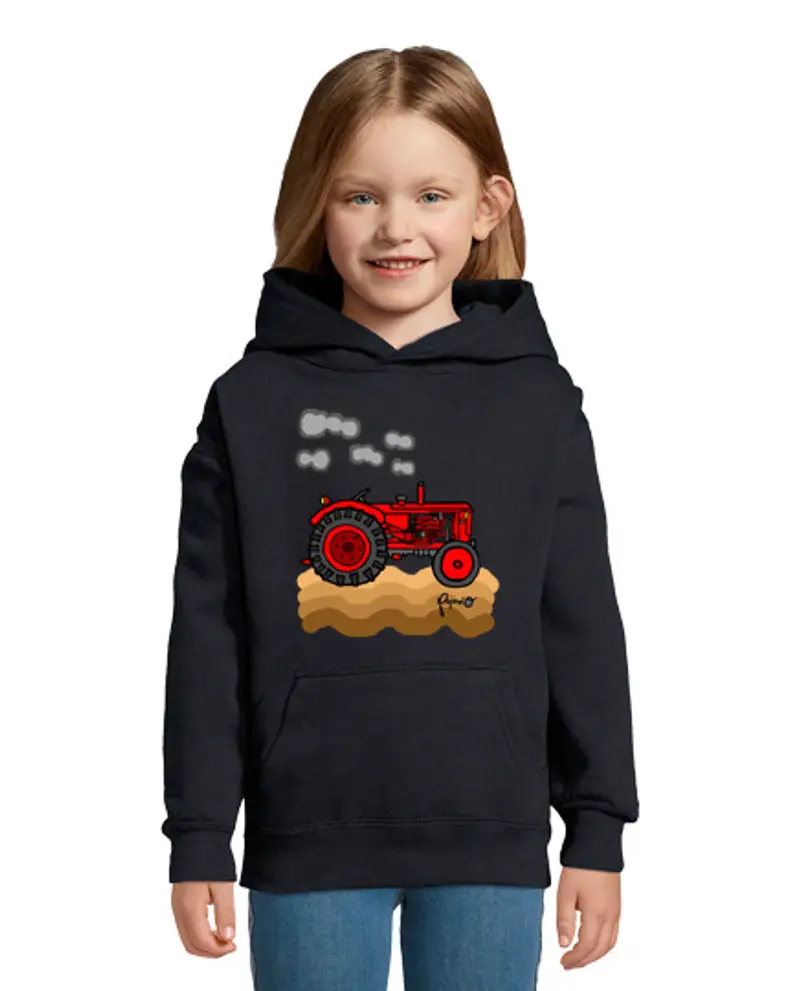 Felpa per bambini con cappuccio barra del trattore ridereta os