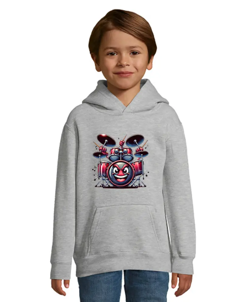 Felpa per bambini con cappuccio bat Ani è un rocker mad