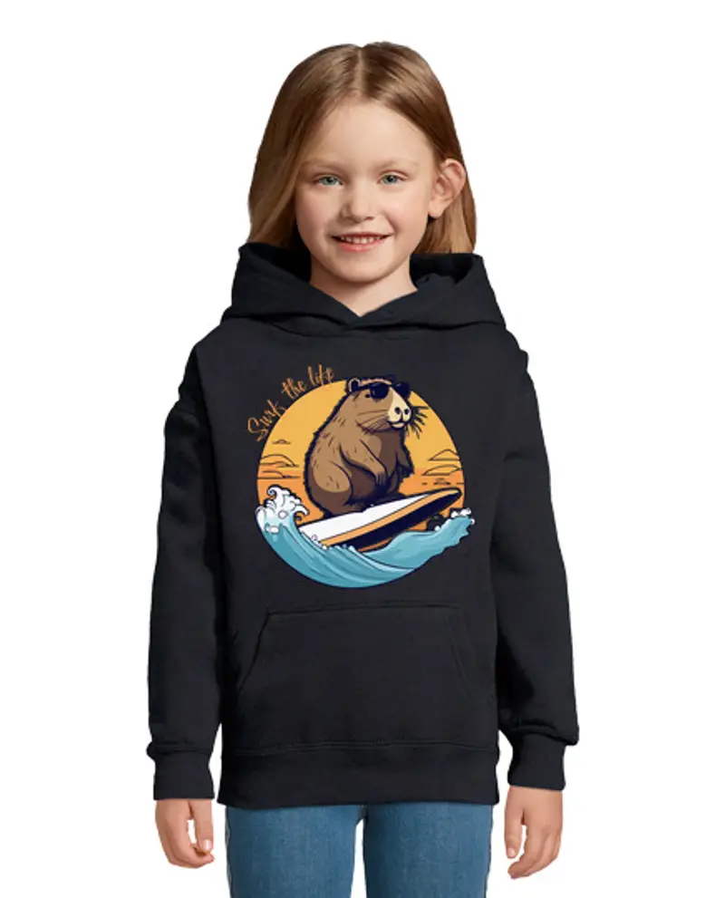 Felpa per bambini con cappuccio cap è andato surf