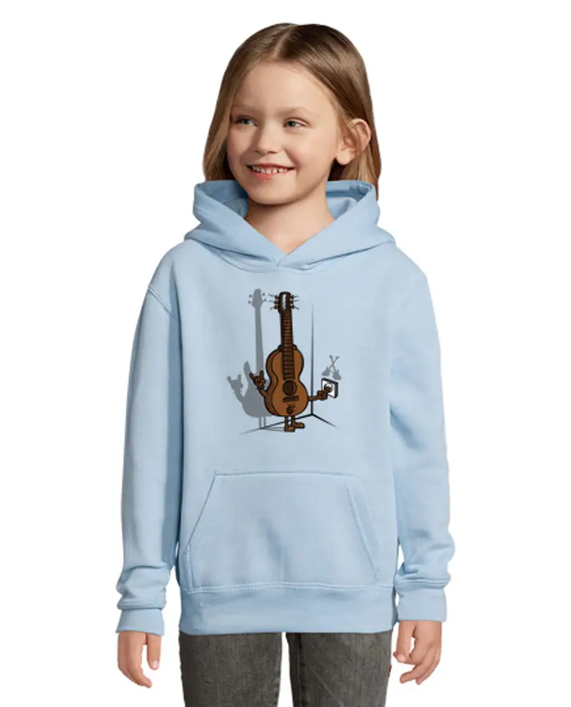Felpa per bambini con cappuccio chitarra ellettrica