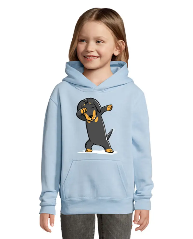 Felpa per bambini con cappuccio dab bassotto