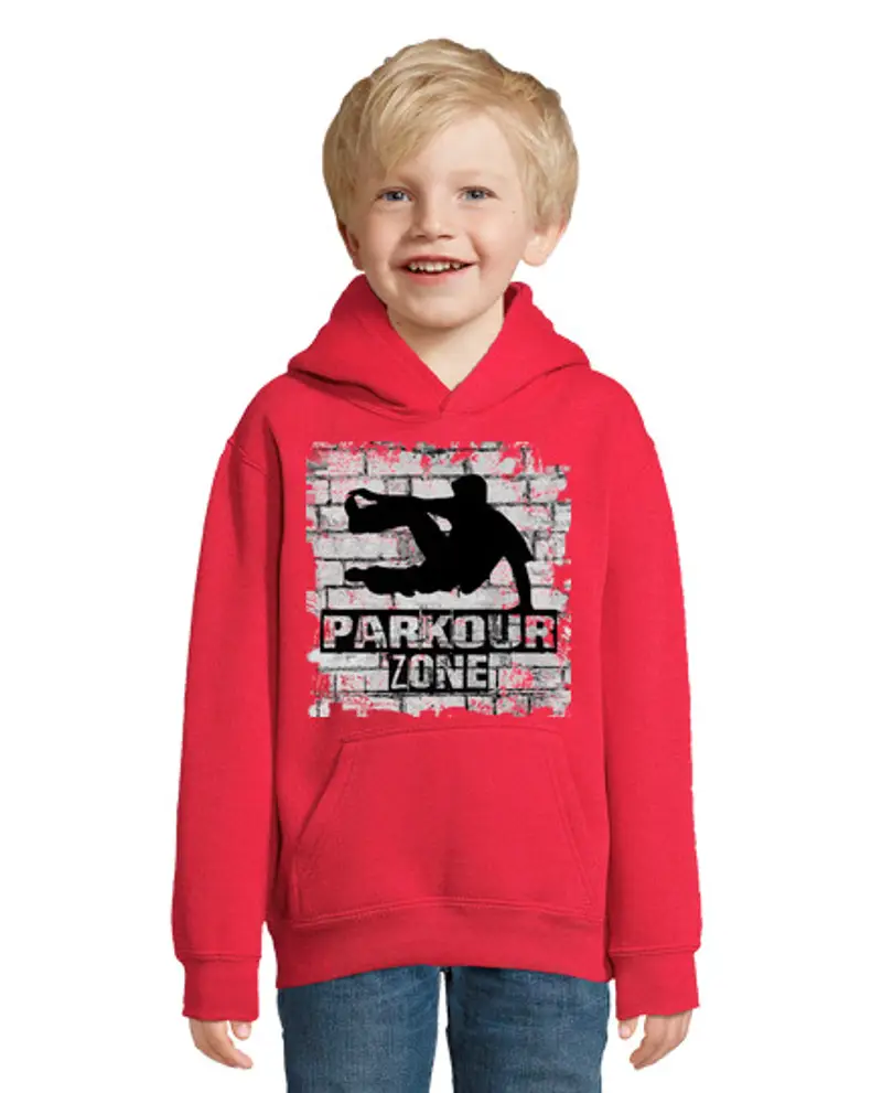 Felpa per bambini con cappuccio disegno 2512585, parkour