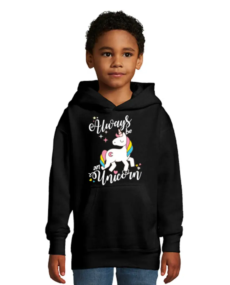 Felpa per bambini con cappuccio essere always un rn unico